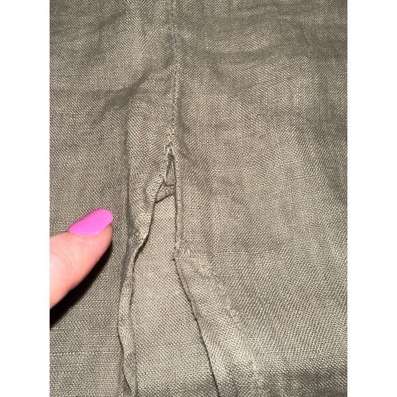 Laura Gotti LinenMaxi Dress Sleeveless Front Split Tan Large Made in ITALY - Picture 9 of 12